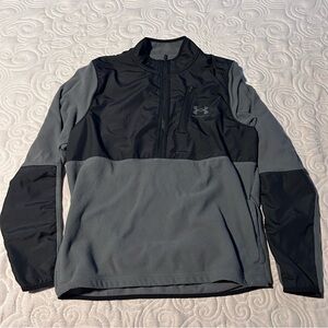Under Armour Gray and Black Performance Jacket Lightweight Half-Zip